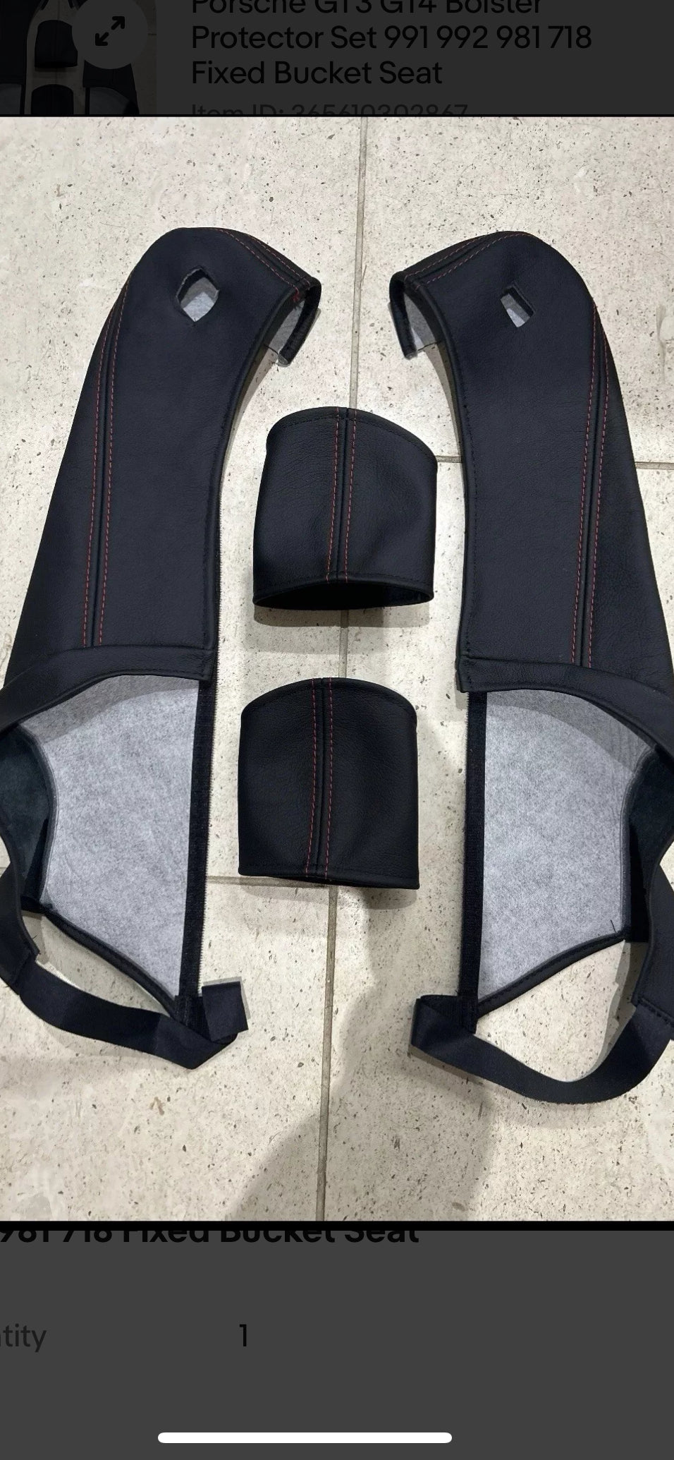 Bolster protector set - 918 bucket seat (set as pictured)