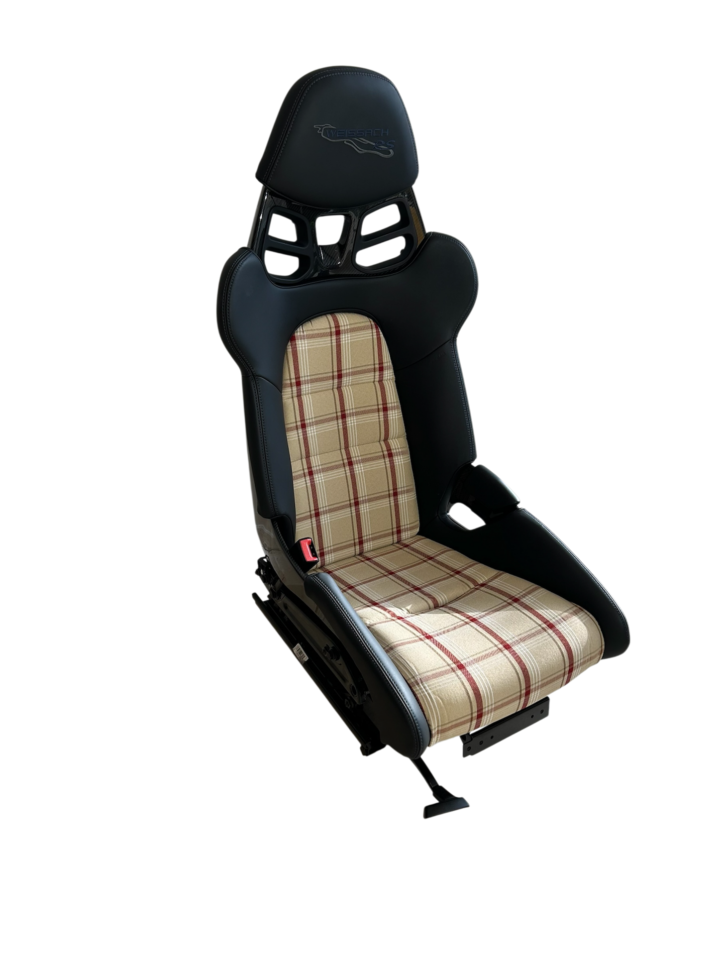 Seat insert cover set for fixed Porsche 918 carbon bucket seats - Ivory Tartan