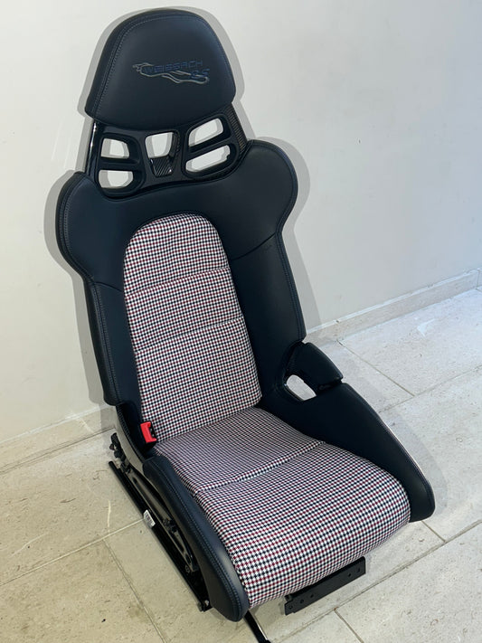 Porsche 918 (fixed) seat insert cover set - Red infused Pepita