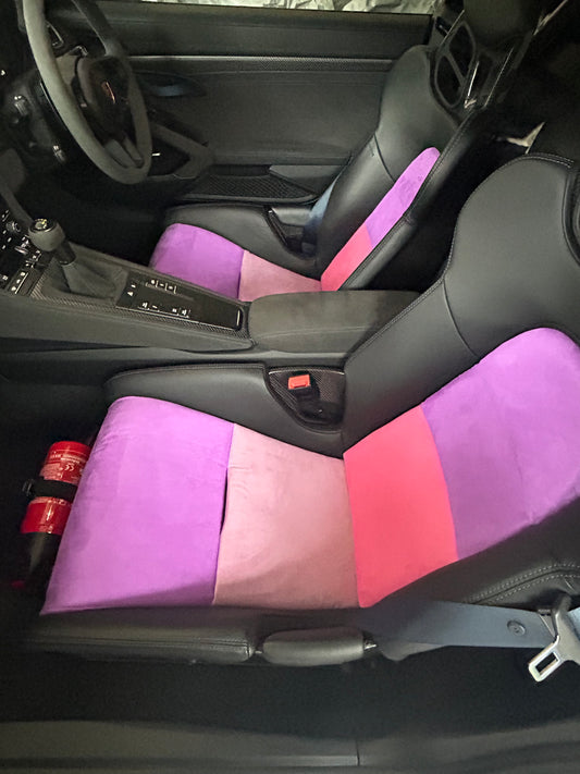 Porsche 918 (fixed) bucket seat insert cover set - Alcantara