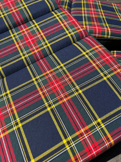 Complete set of fixed 918 Porsche seat inserts and foams - MacBeth Modern Tartan