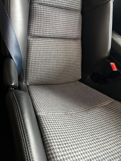 Seat insert cover set for Porsche fixed bucket seat (918 style) - Houndstooth - grey/black/blue