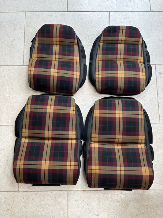 Porsche 918 (fixed) seat insert cover set - Tartan