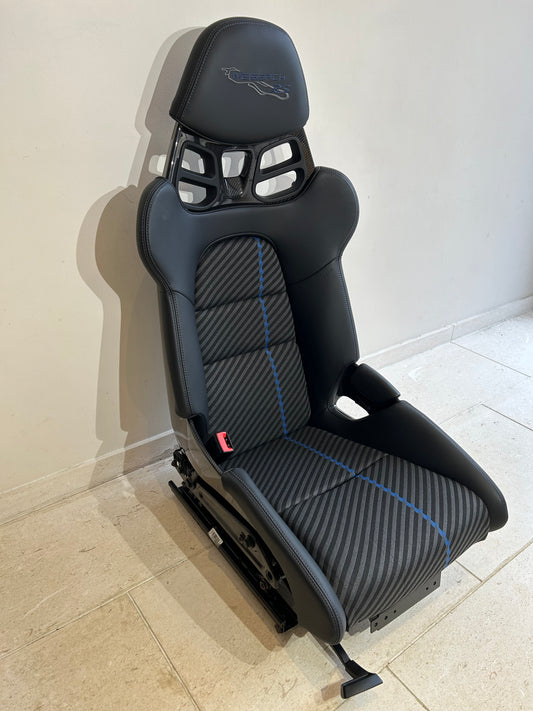 Porsche 918 (fixed) seat insert cover set - blue/carbon