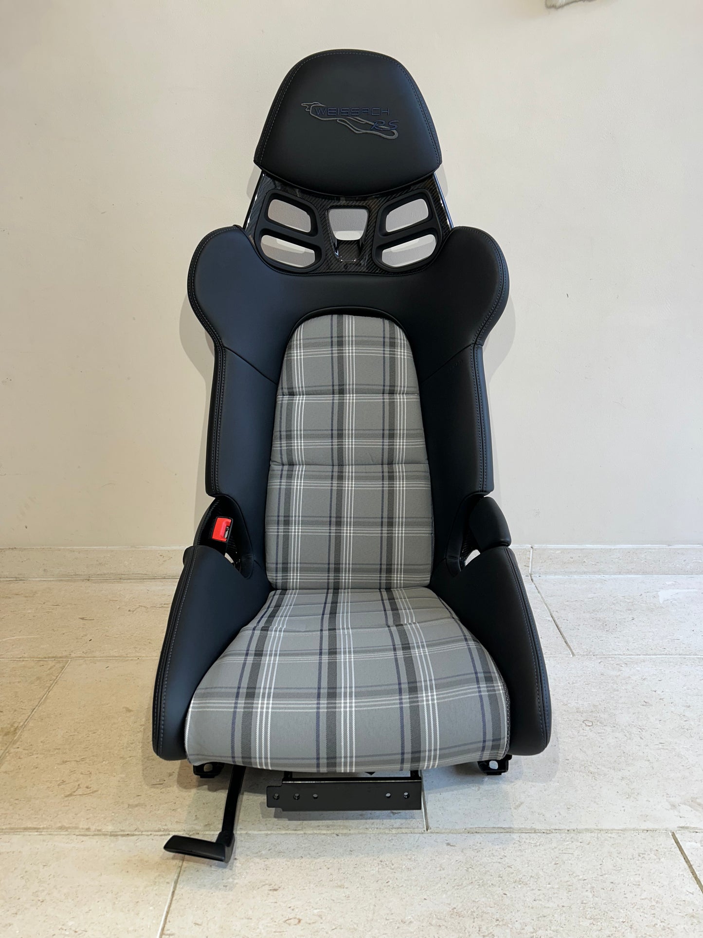 Porsche 918 (fixed) seat insert cover set - Grey Tartan