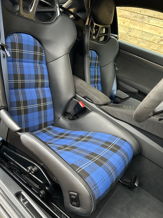 Porsche 918 (fixed) insert cover set - Blue Ramsay Tartan